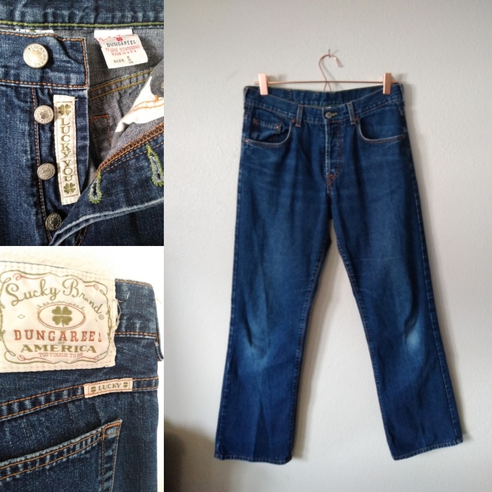 Lucky Brand•Vintage Dungaree Blue Jeans• 8/29 EUC